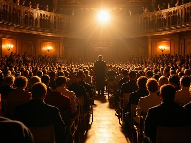 Audience during a literary reading